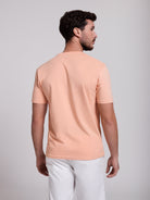 T-SHIRT ALGODÃO LARANJA MANGA CURTA REGULAR FIT MR. BLUE