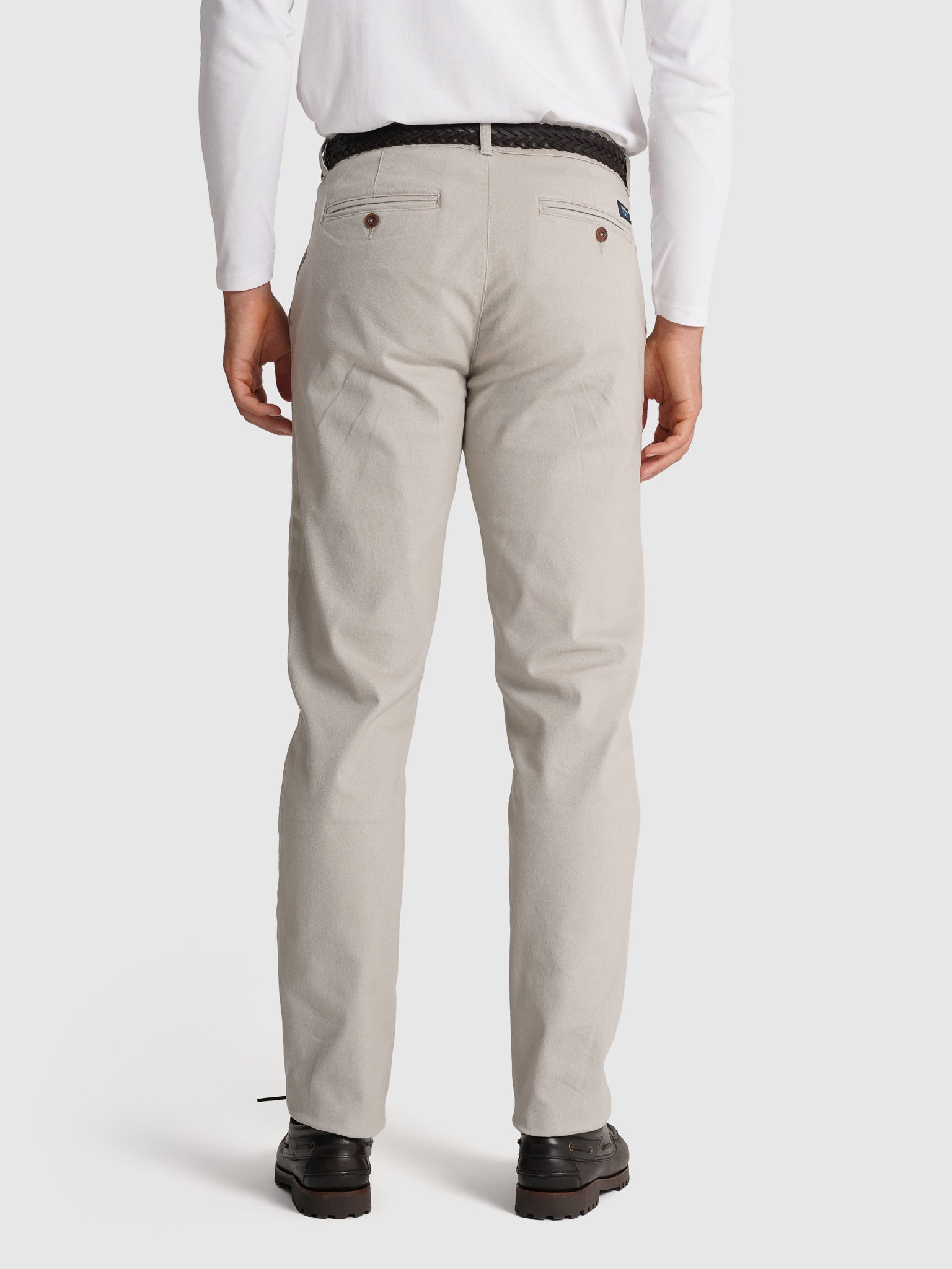 Calça Algodão Beges Regular Fit Mr. Blue