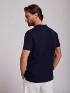 Polo Azul Manga Curta Regular Fit Mr. Blue