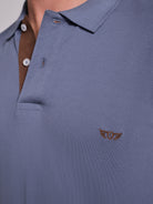 Polo Azul Manga Curta Regular Fit Mr. Blue