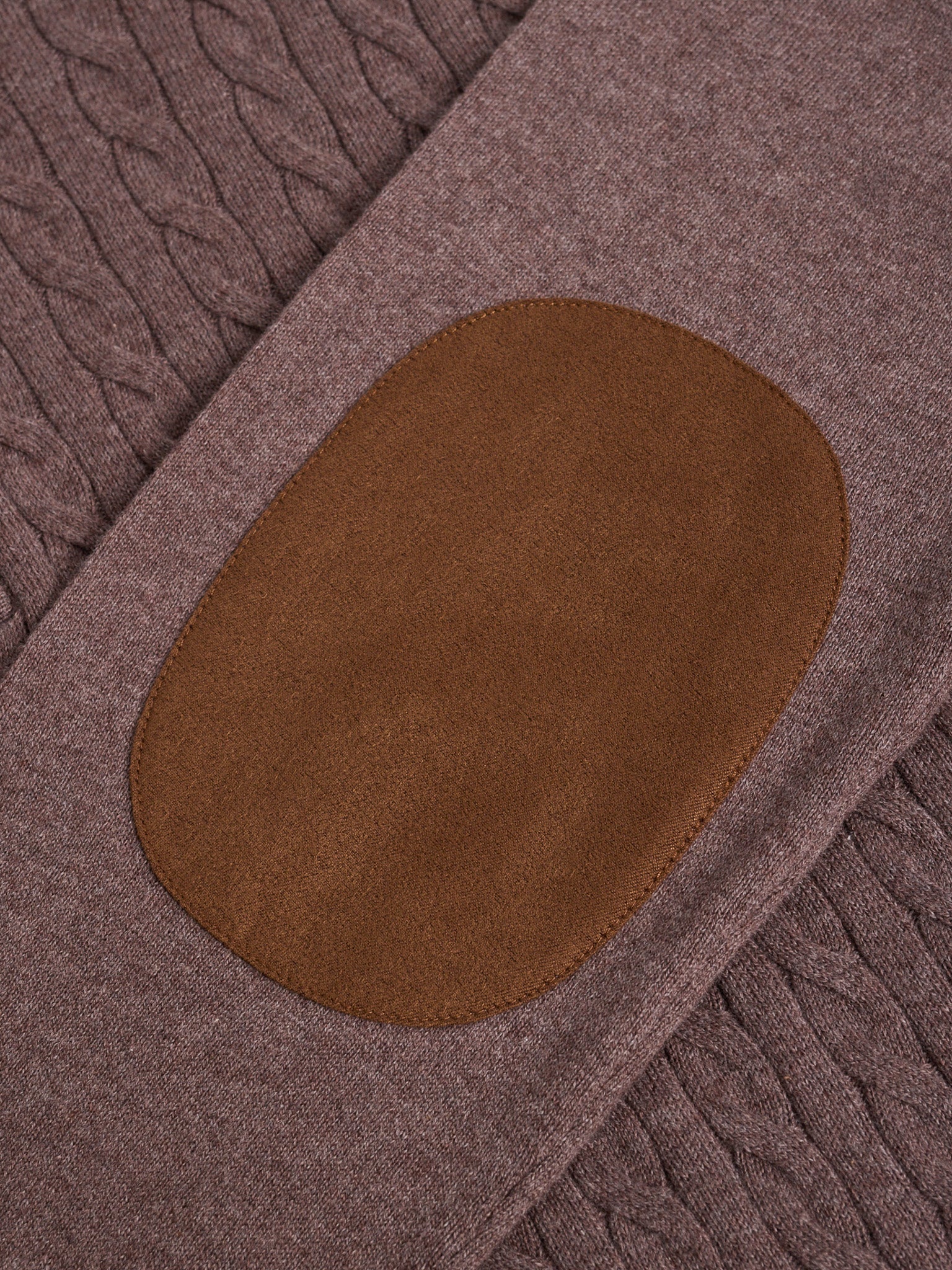 Pullover Caxemira Castanho Com Cotoveleira Regular Fit Mr. Blue