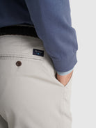 Calça Algodão Cinzentas Slim Fit Mr. Blue