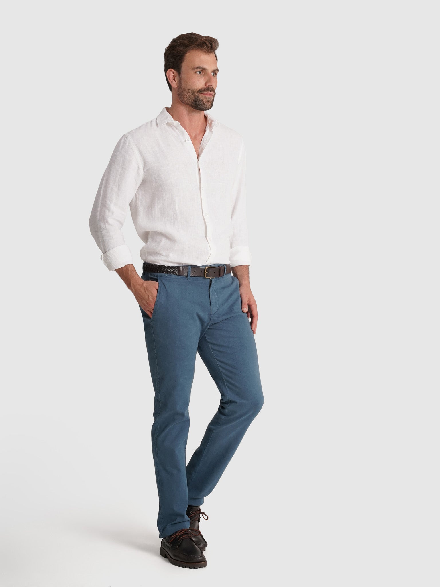 CALÇAS AZUIS REGULAR FIT MARK BELLUCCI