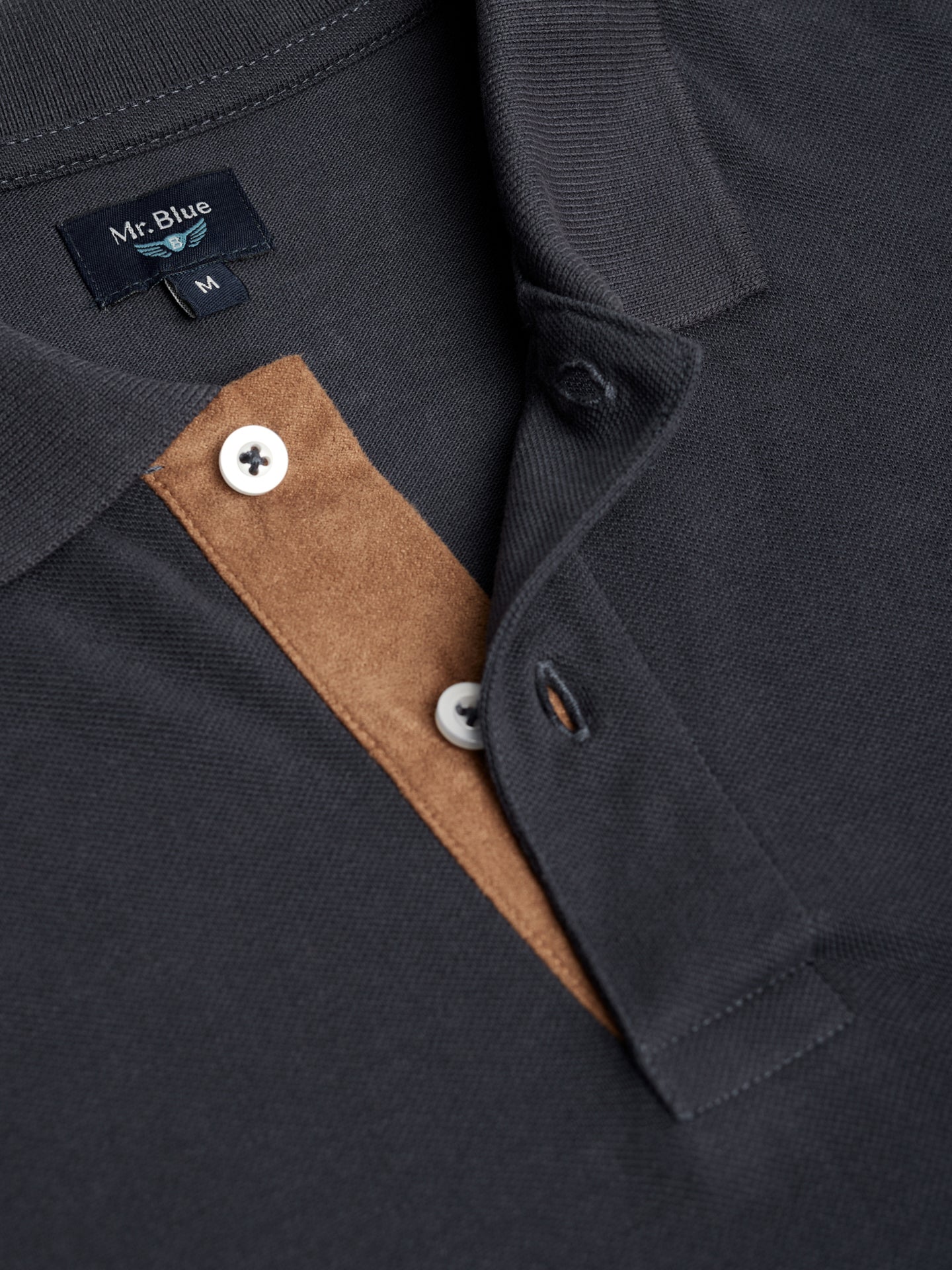 Polo Azul Manga Curta Regular Fit Mr. Blue