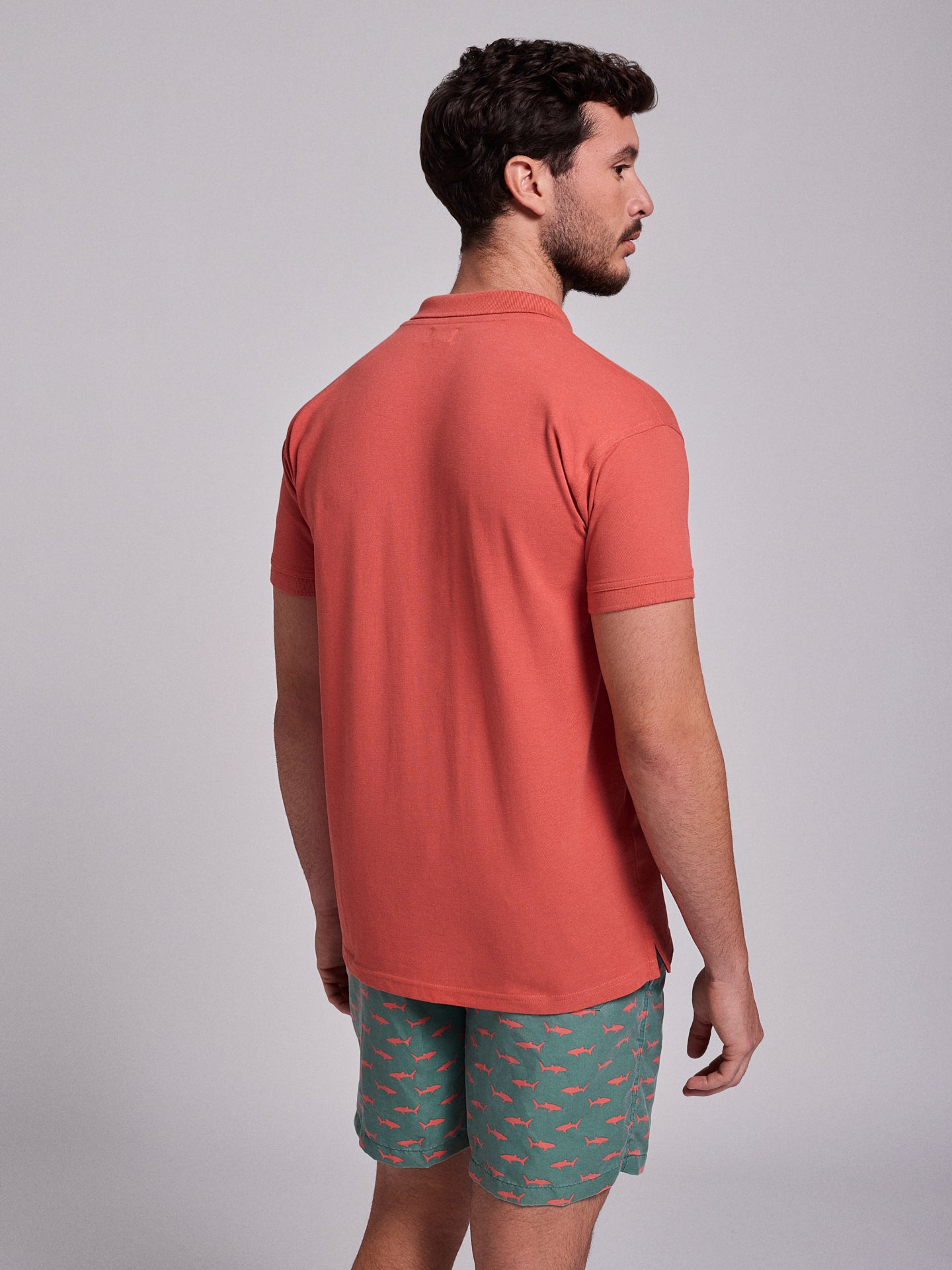 Polo Vermelho Manga Curta Regular Fit Mr. Blue