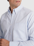 CAMISA ALGODÃO AZUL MANGA COMPRIDA REGULAR FIT MR. BLUE