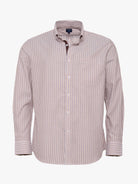 CAMISA ALGODÃO CASTANHA MANGA COMPRIDA REGULAR FIT MR. BLUE