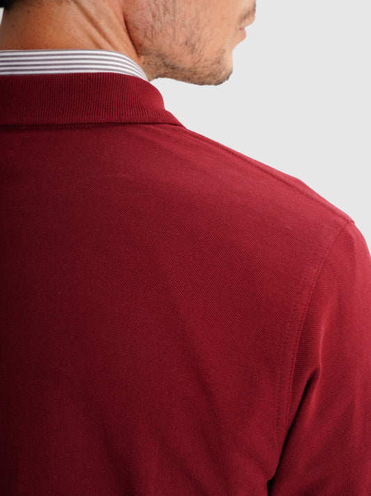 BORDEAUX POLO LONG SLEEVE REGULAR FIT MR. BLUE