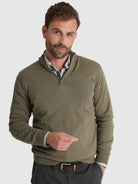 PULLOVER CAXEMIRA VERDE MANGA COMPRIDA REGULAR FIT MR. BLUE