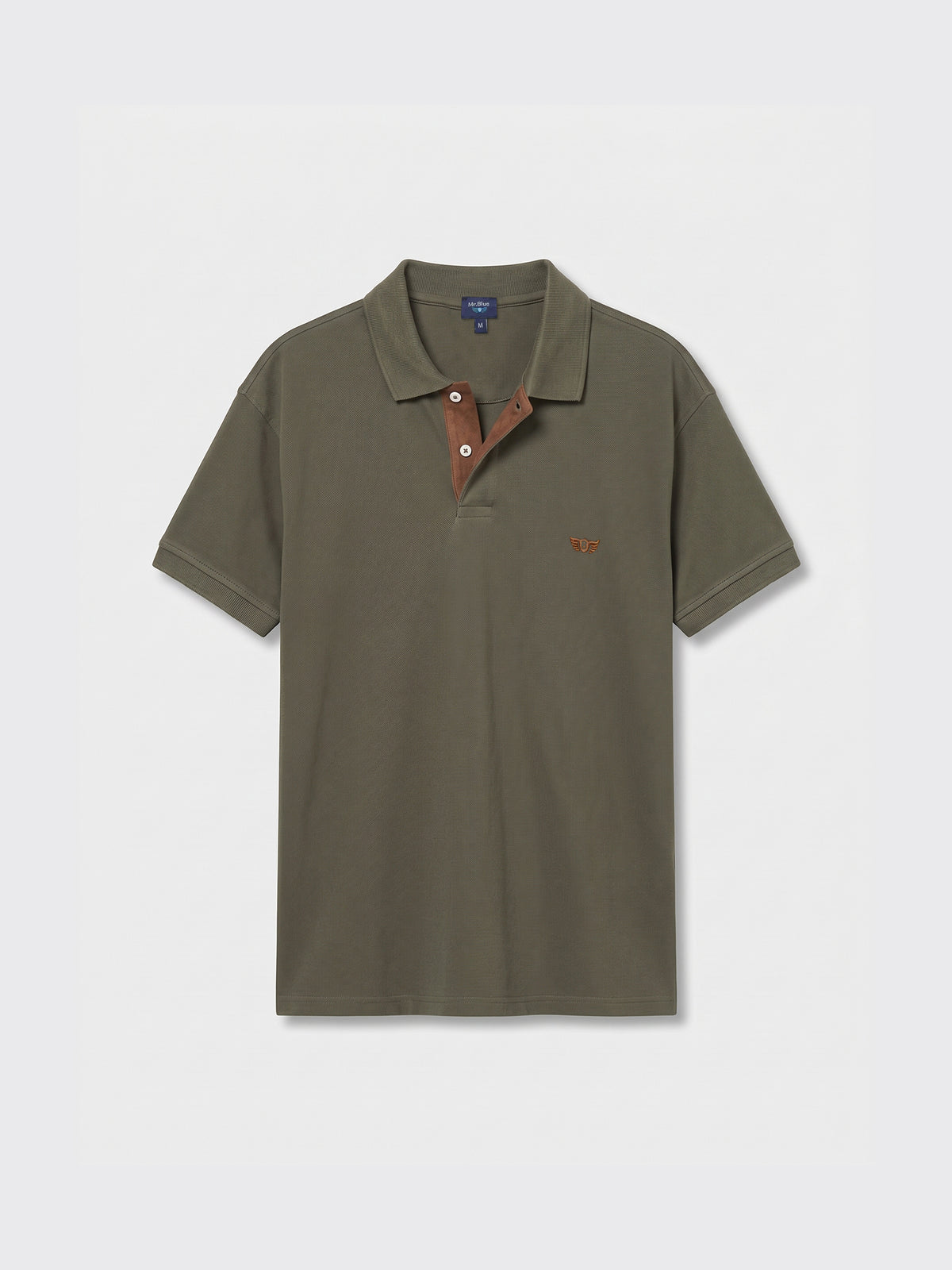 POLO PIQUET REGULAR FIT VERDE LISO MR. BLUE