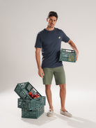 CALÇÕES REGULAR FIT VERDES LISOS MR. BLUE