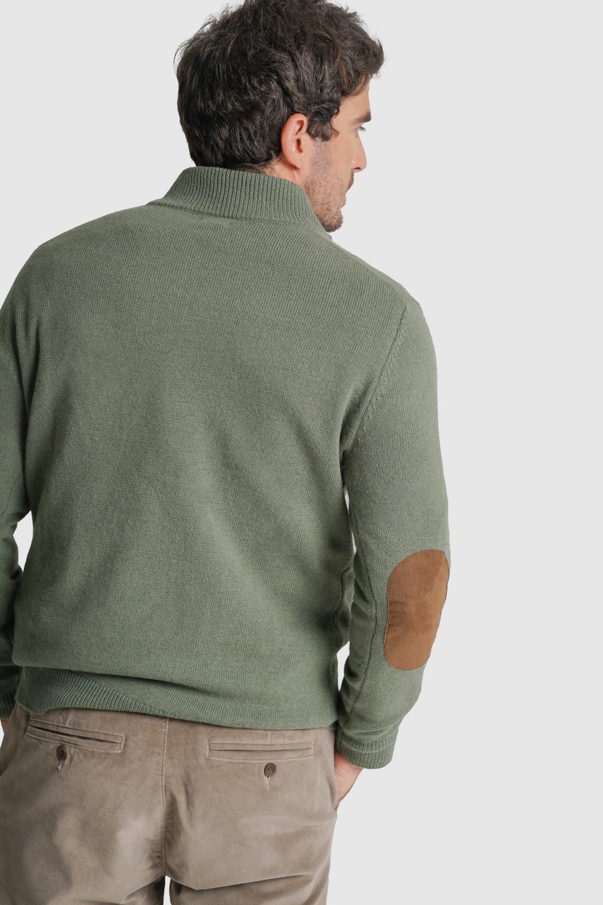 PULLOVER LÃ REGULAR FIT VERDE LISO MR. BLUE