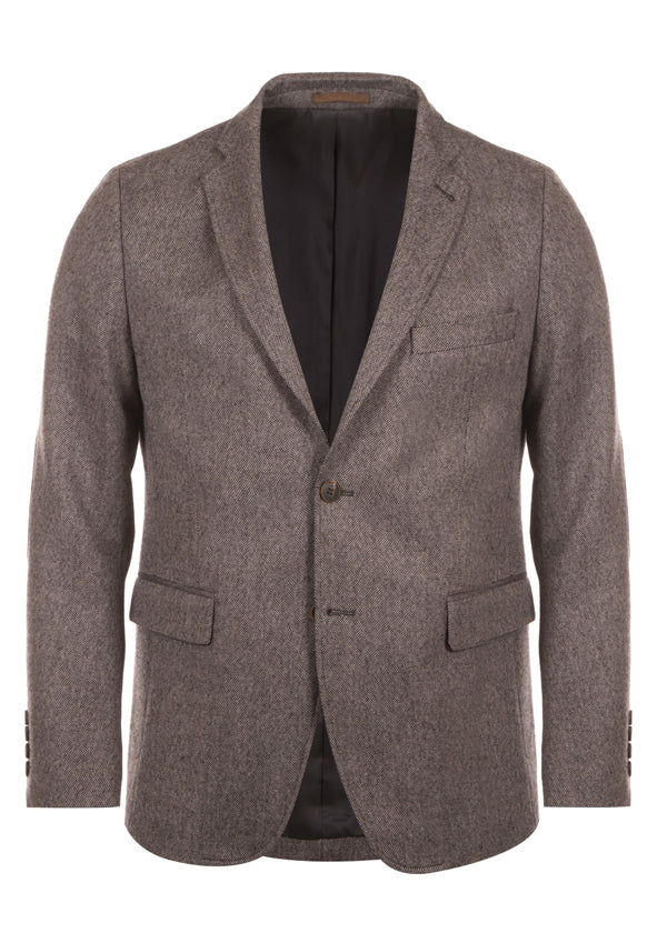 Blazer liso cinzento com textura - Mr Blue
