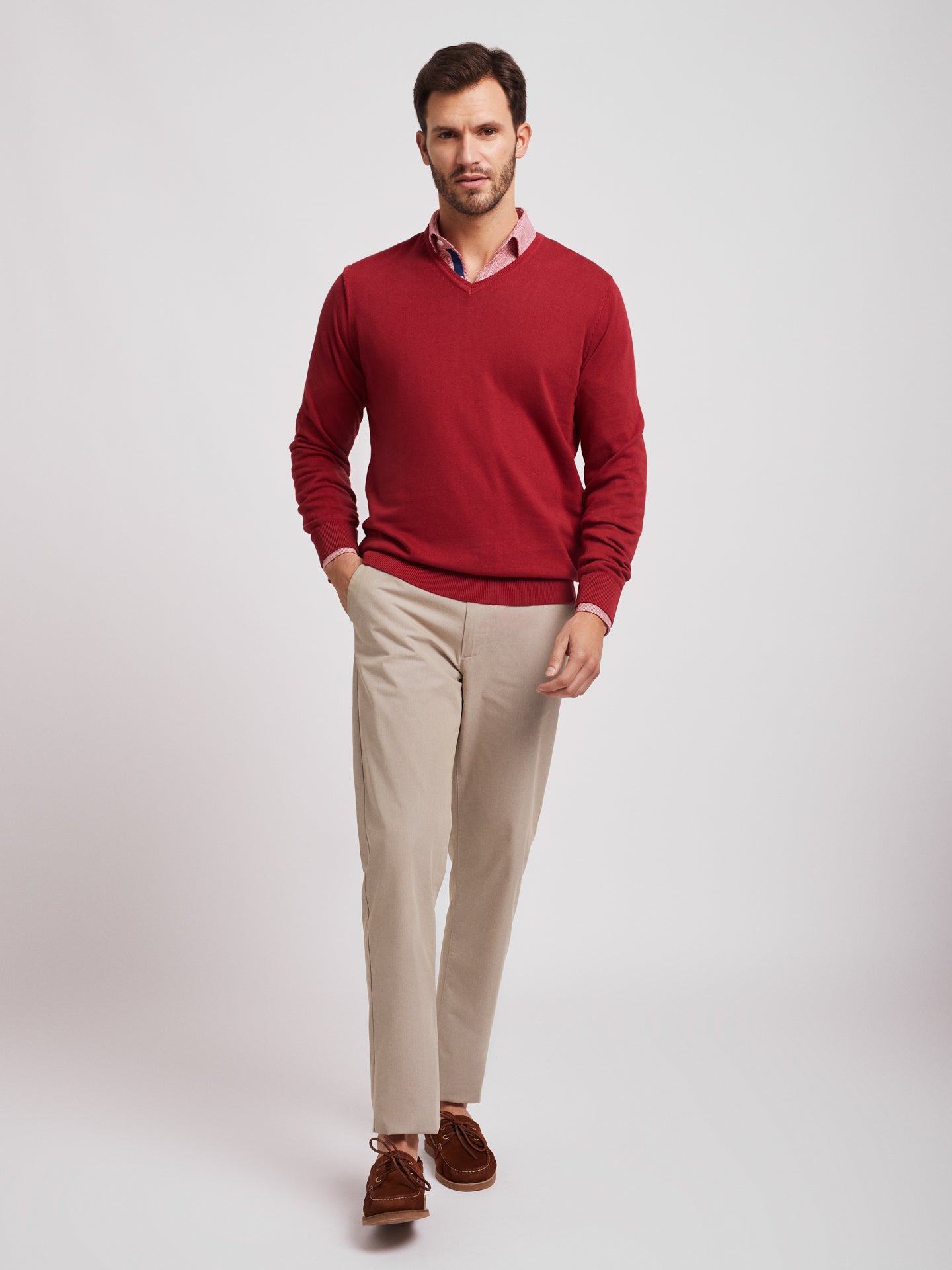 Camisola 100% Algodão com Decote em V - Mr Blue