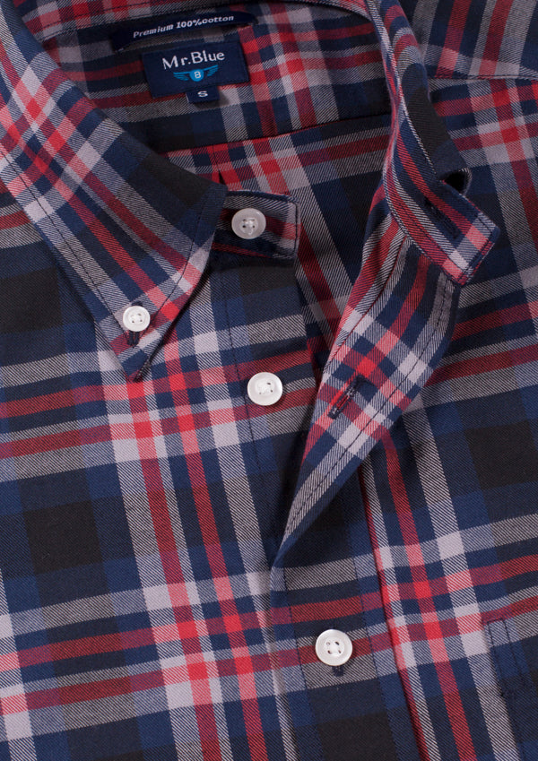 Camisa Regular Fit Azul Mr. Blue